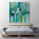 A Walk in the Rain by Silvia Vassileva on GIANT ART - turquoise abstract
