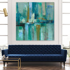 A Walk in the Rain by Silvia Vassileva on GIANT ART - turquoise abstract
