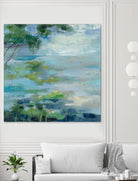 Lily Pond I by Silvia Vassileva on GIANT ART - blue landscape