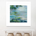 Lily Pond I by Silvia Vassileva on GIANT ART - blue landscape