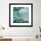 Lily Pond I by Silvia Vassileva on GIANT ART - blue landscape