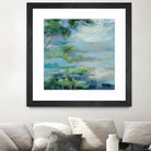 Lily Pond I by Silvia Vassileva on GIANT ART - blue landscape