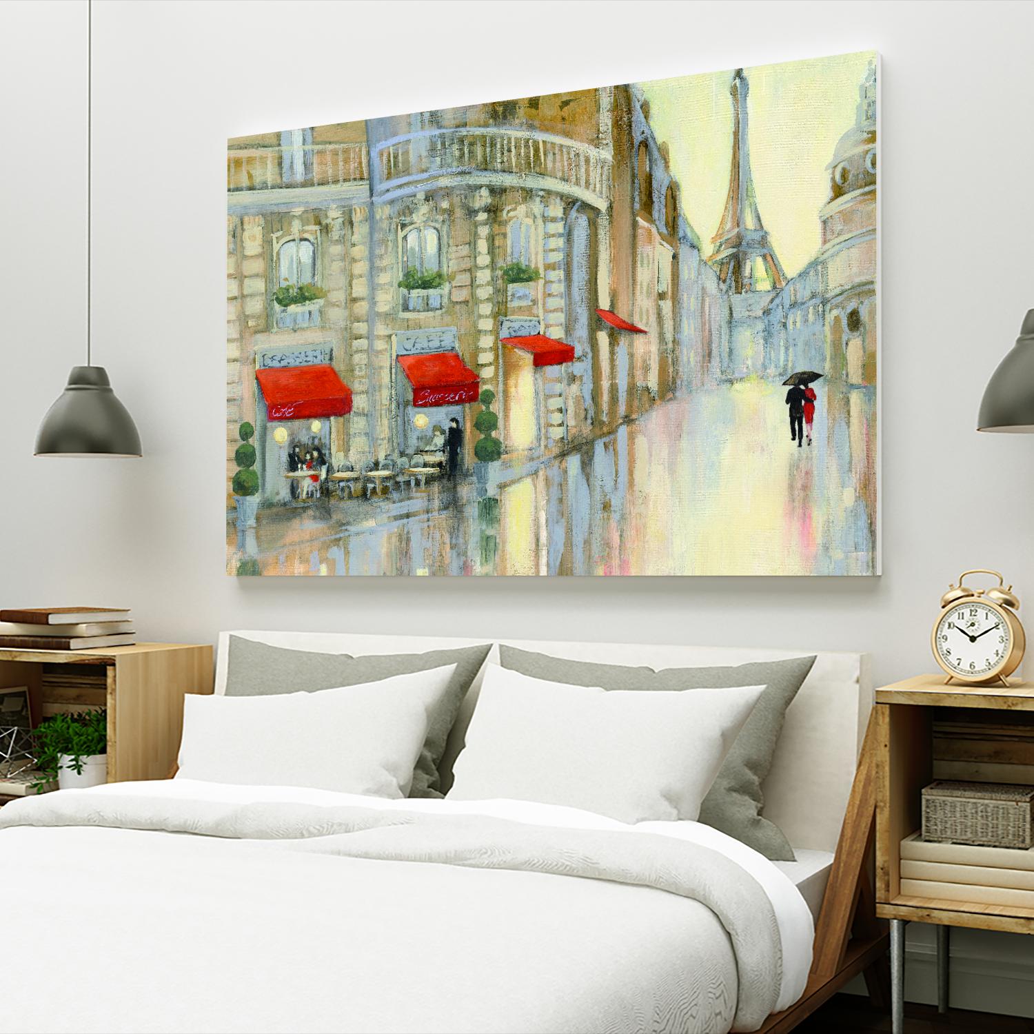 Touring Paris Couple by Julia Purinton on GIANT ART - beige everyday life