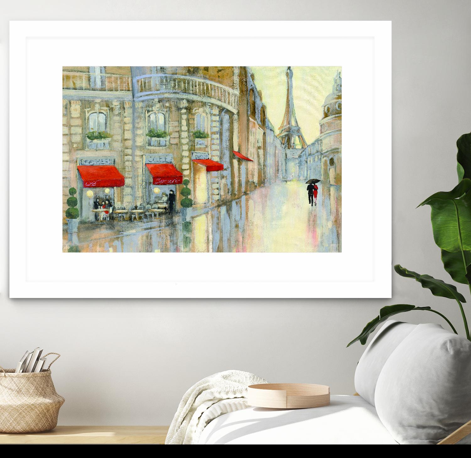 Touring Paris Couple by Julia Purinton on GIANT ART - beige everyday life