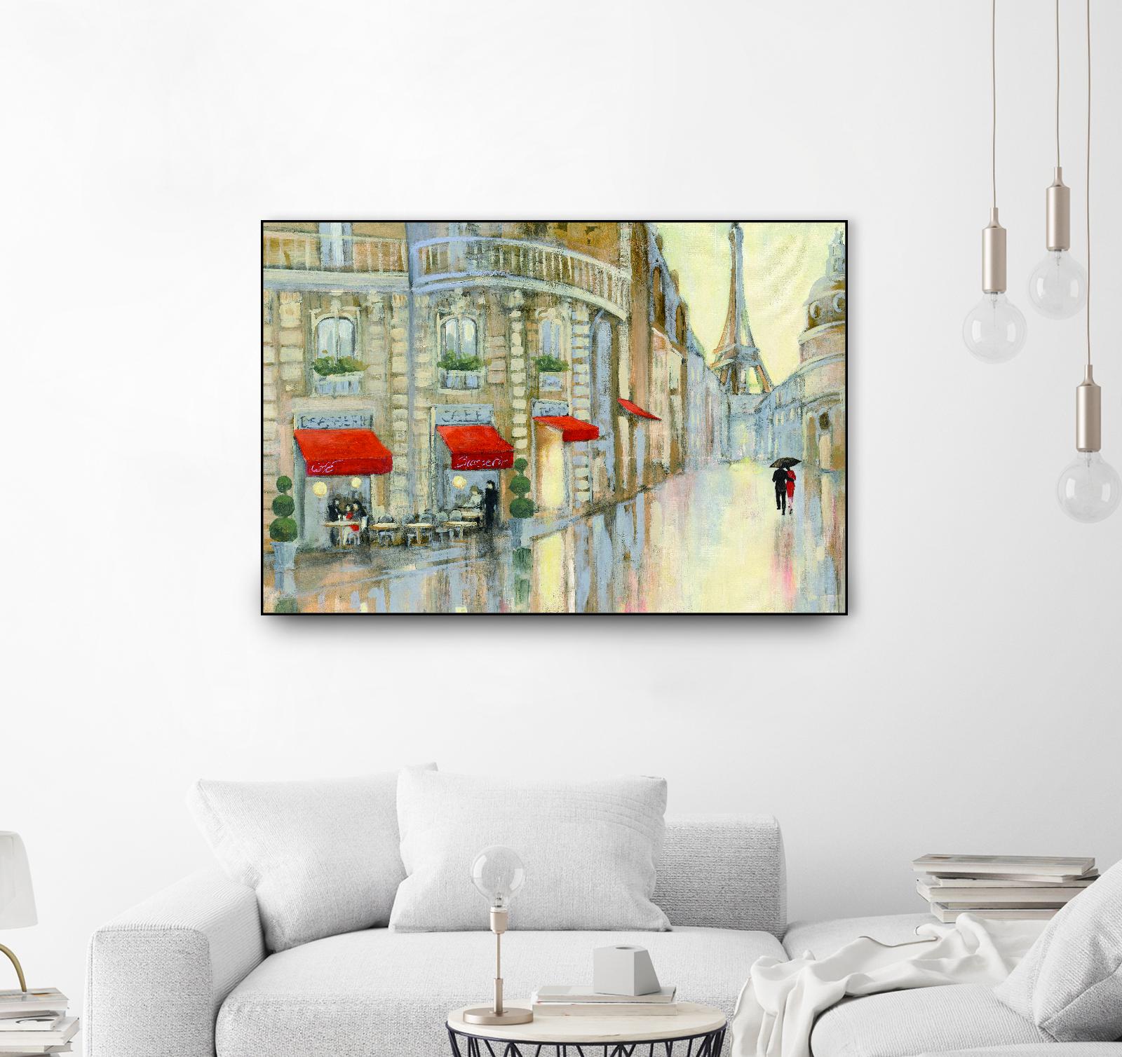 Touring Paris Couple by Julia Purinton on GIANT ART - beige everyday life