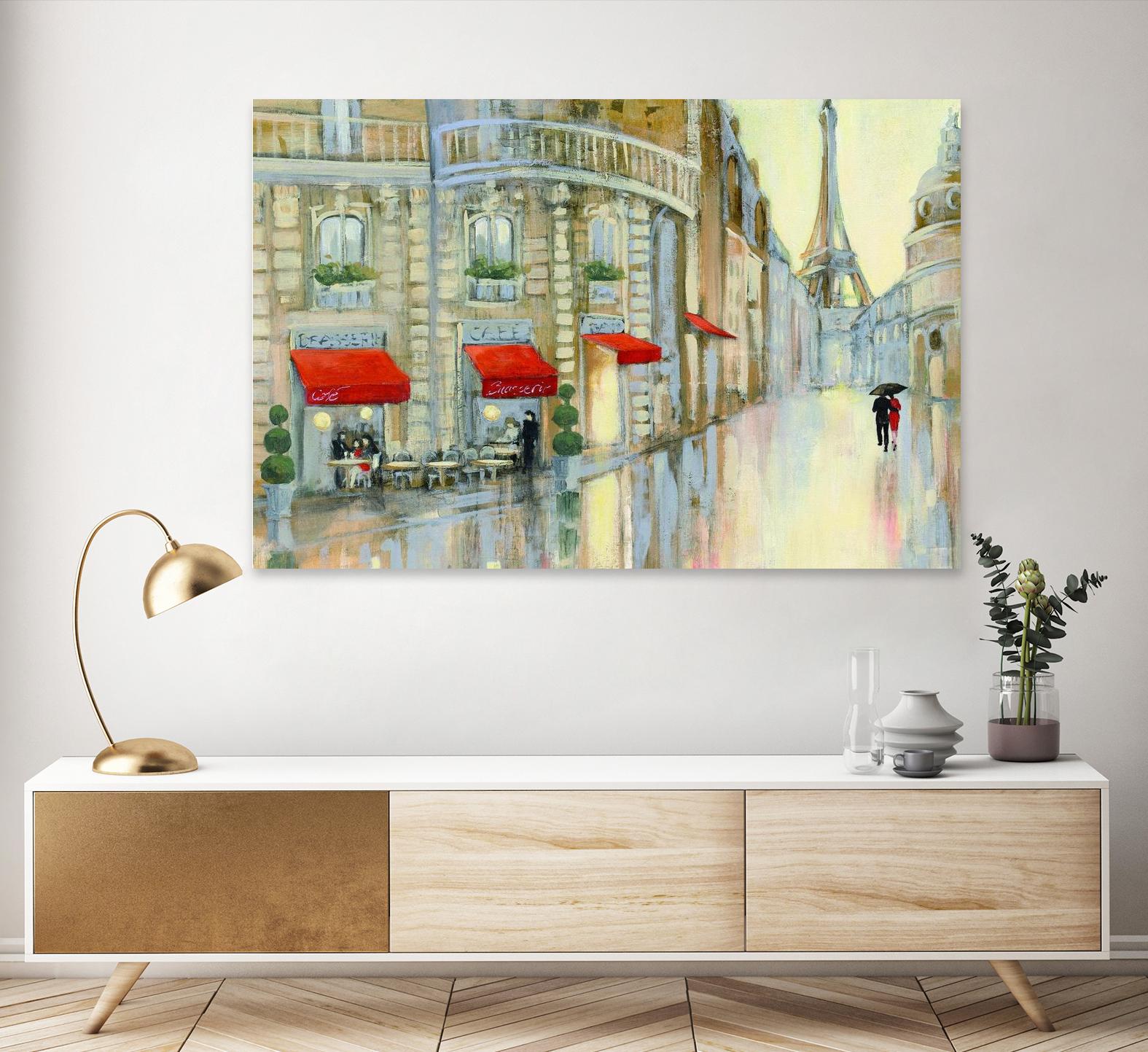 Touring Paris Couple by Julia Purinton on GIANT ART - beige everyday life