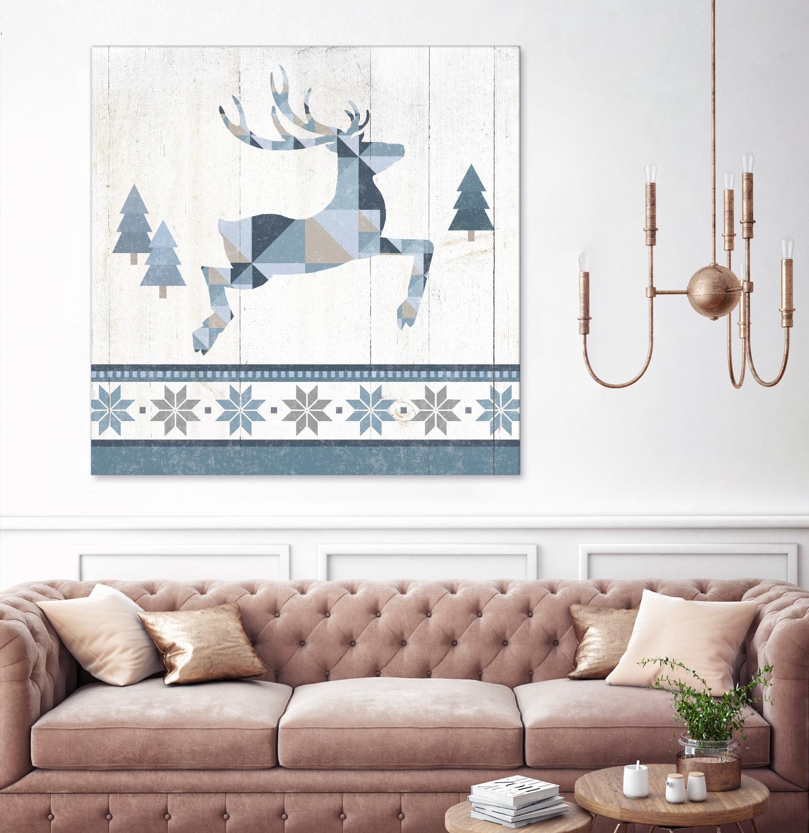 Nordic Geo Lodge Deer III by Portfolio on GIANT ART - white country look