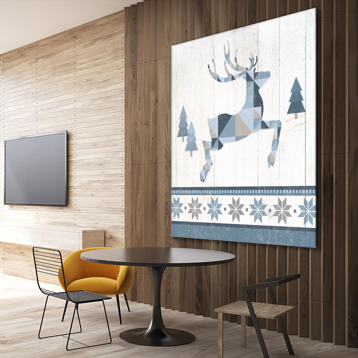 Nordic Geo Lodge Deer III by Portfolio on GIANT ART - white country look