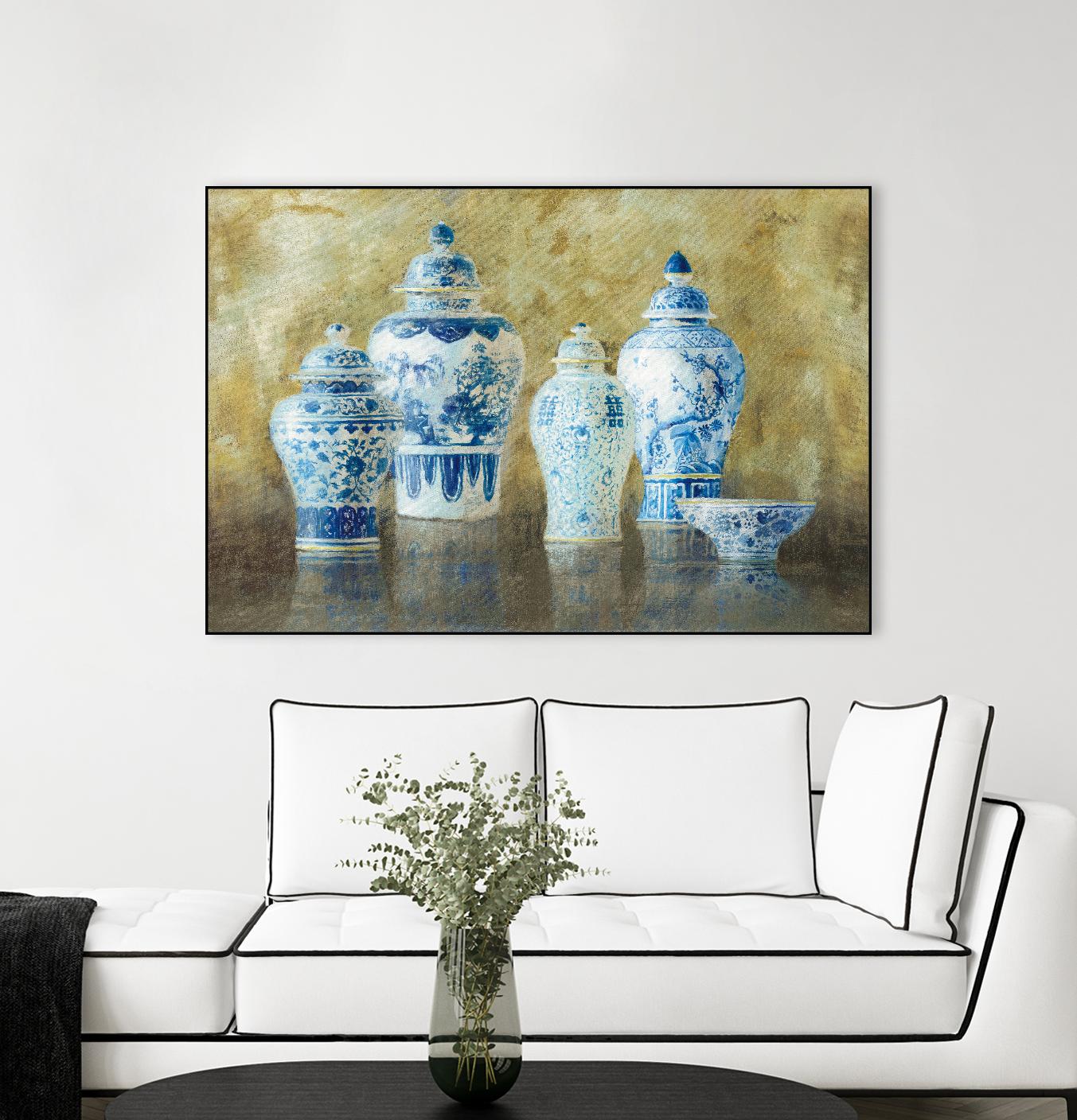 Ginger Jar Still Life 2 by Danhui Nai on GIANT ART - blue pot - dish