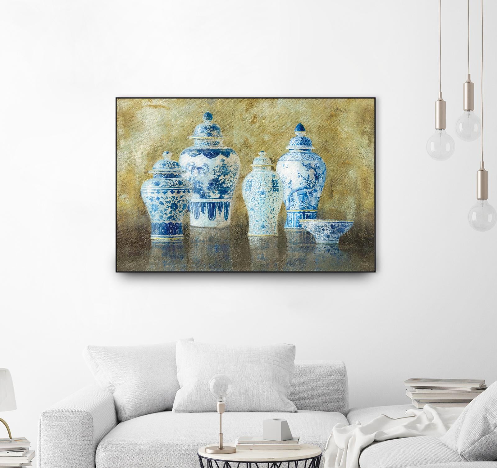 Ginger Jar Still Life 2 by Danhui Nai on GIANT ART - blue pot - dish