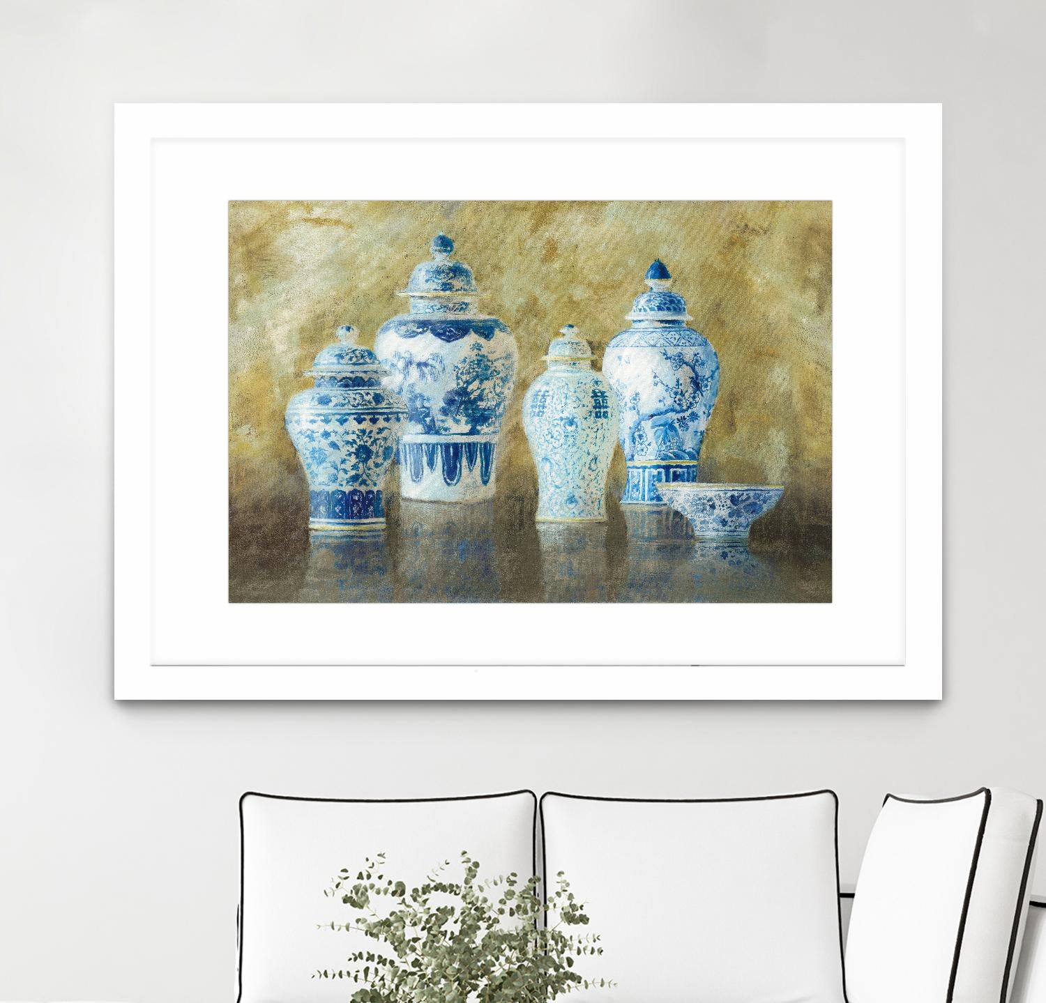 Ginger Jar Still Life 2 by Danhui Nai on GIANT ART - blue pot - dish