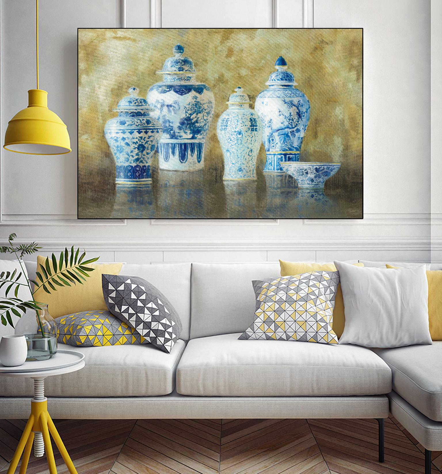 Ginger Jar Still Life 2 by Danhui Nai on GIANT ART - blue pot - dish