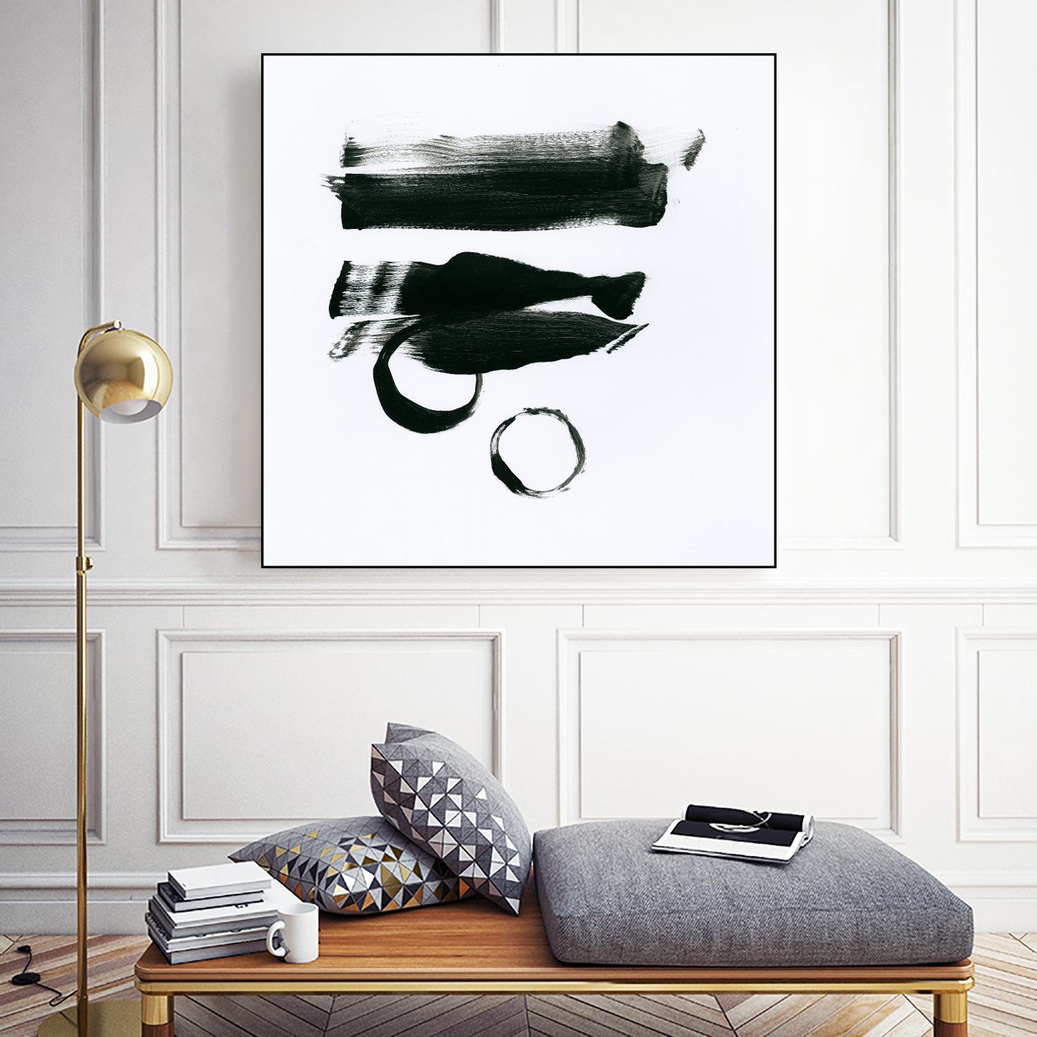 Gold and Black Elements 16 by Mike Schick on GIANT ART - black abstract