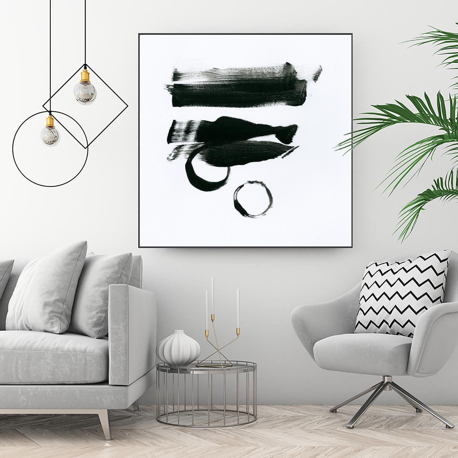 Gold and Black Elements 16 by Mike Schick on GIANT ART - black abstract