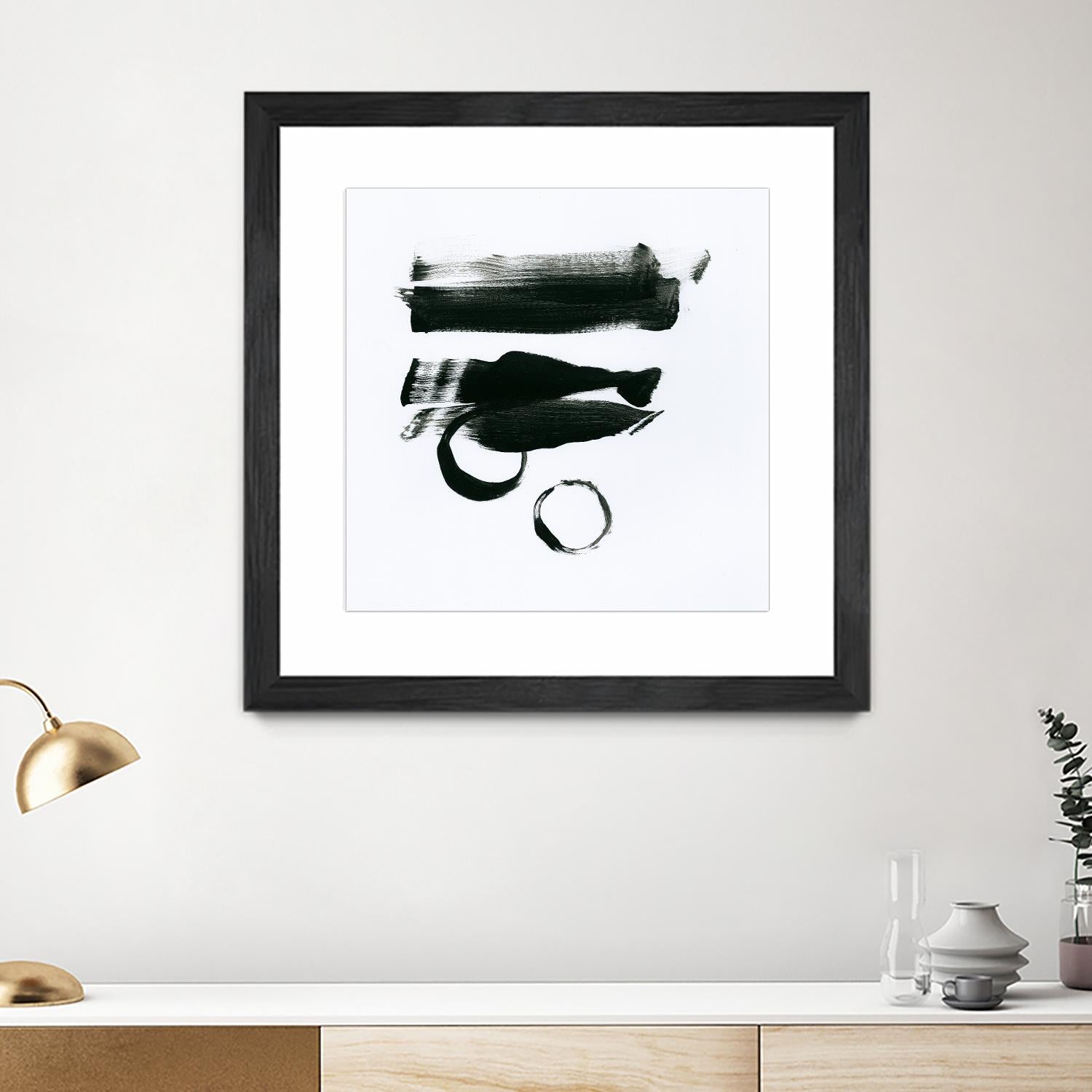 Gold and Black Elements 16 by Mike Schick on GIANT ART - black abstract