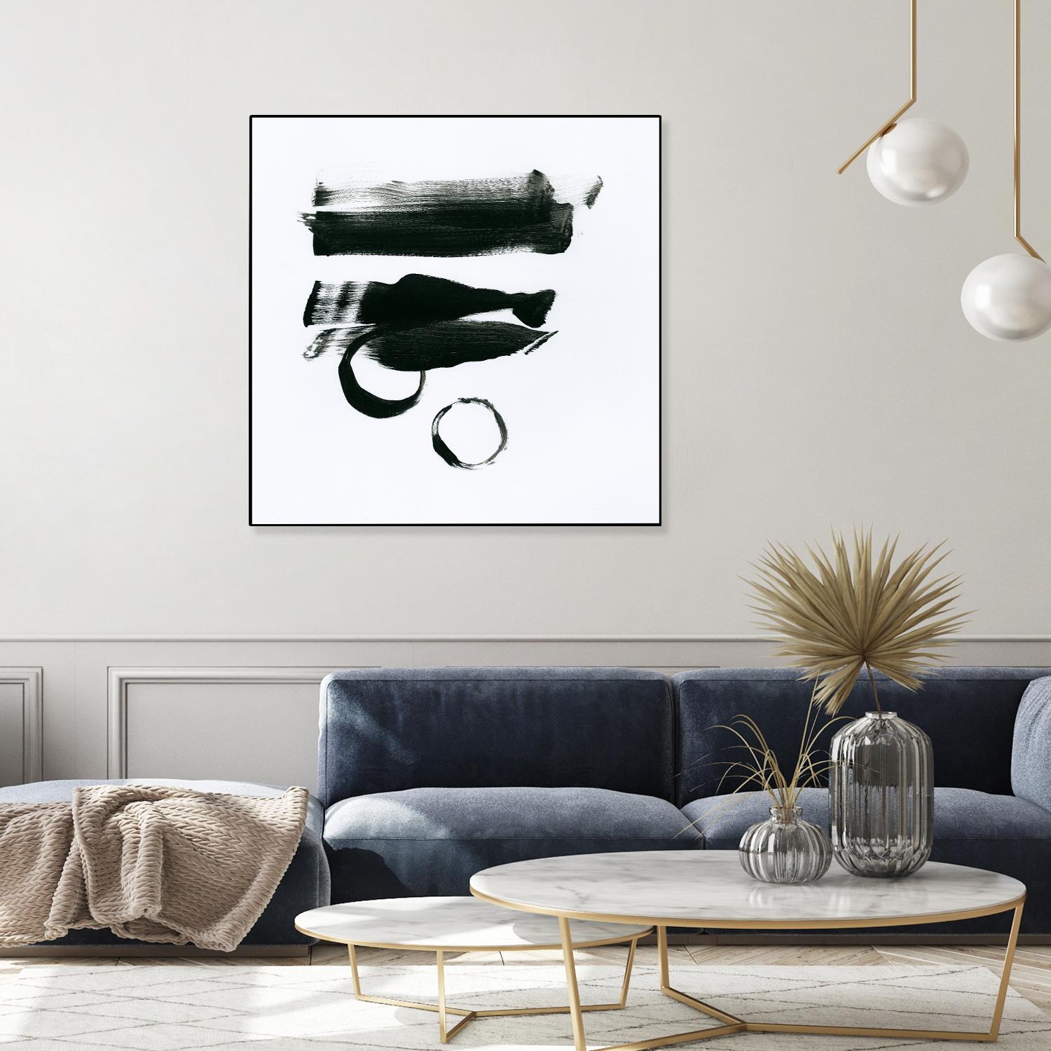 Gold and Black Elements 16 by Mike Schick on GIANT ART - black abstract