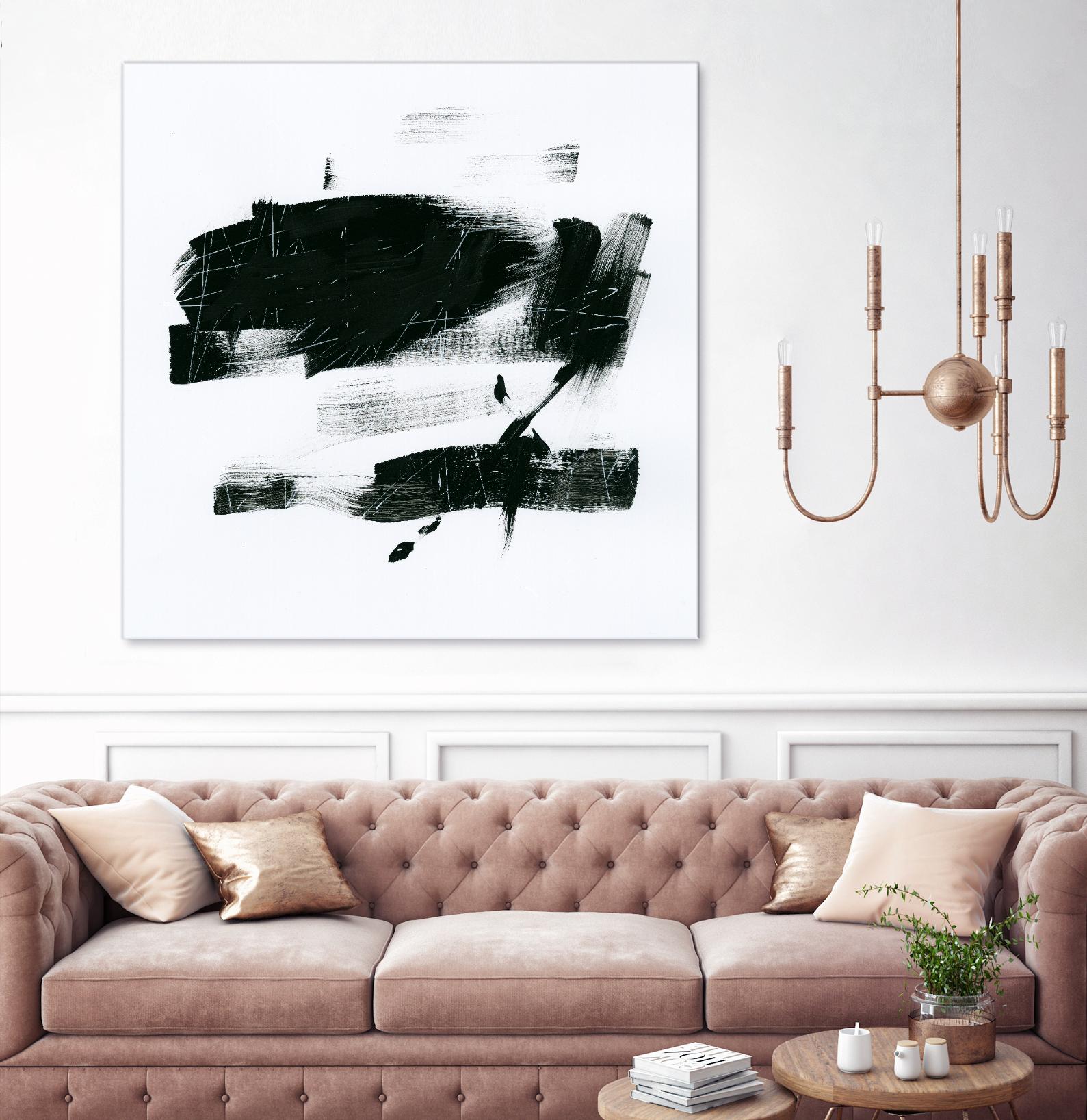 Gold and Black Elements 20 by Mike Schick on GIANT ART - black abstract