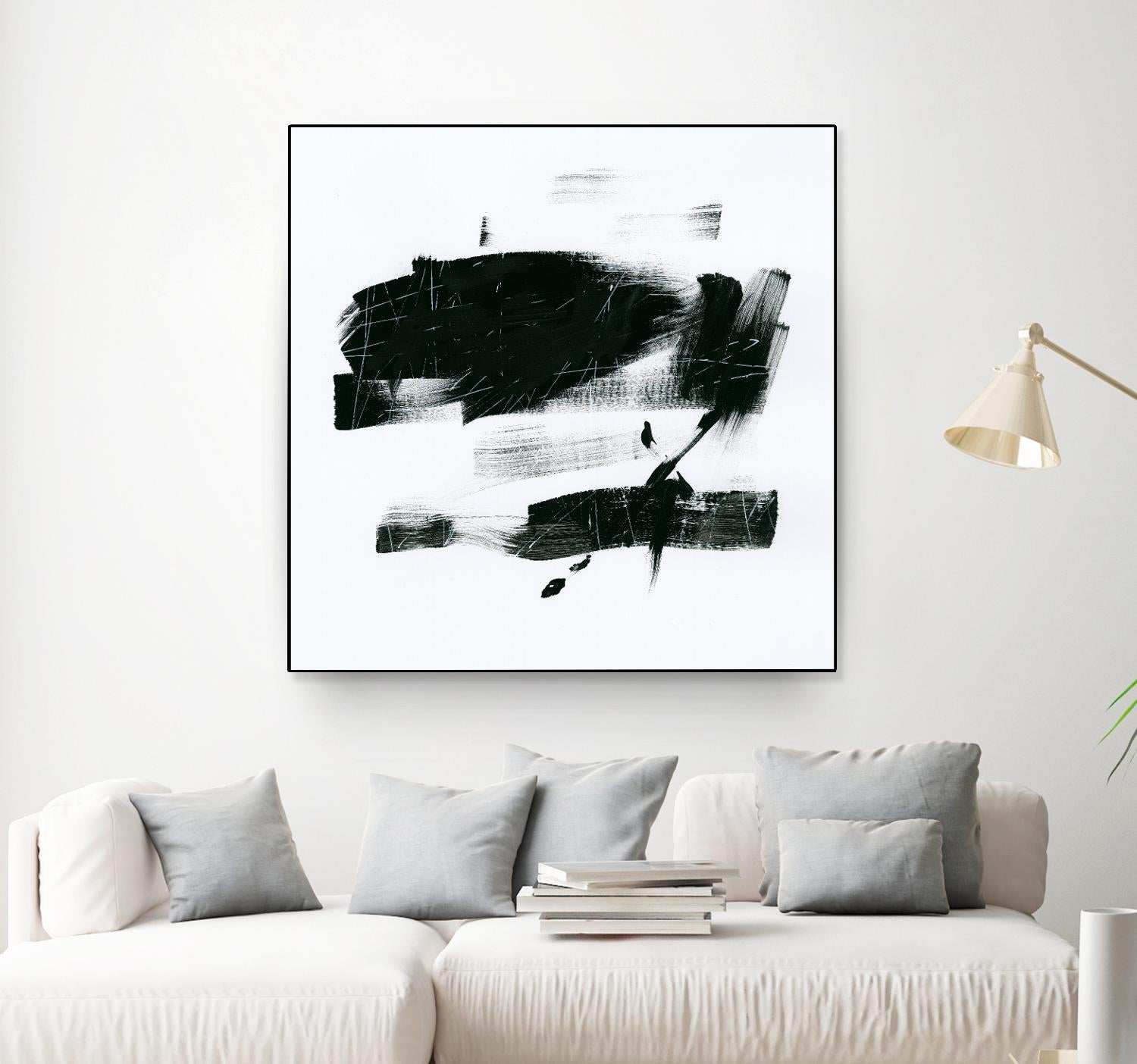 Gold and Black Elements 20 by Mike Schick on GIANT ART - black abstract