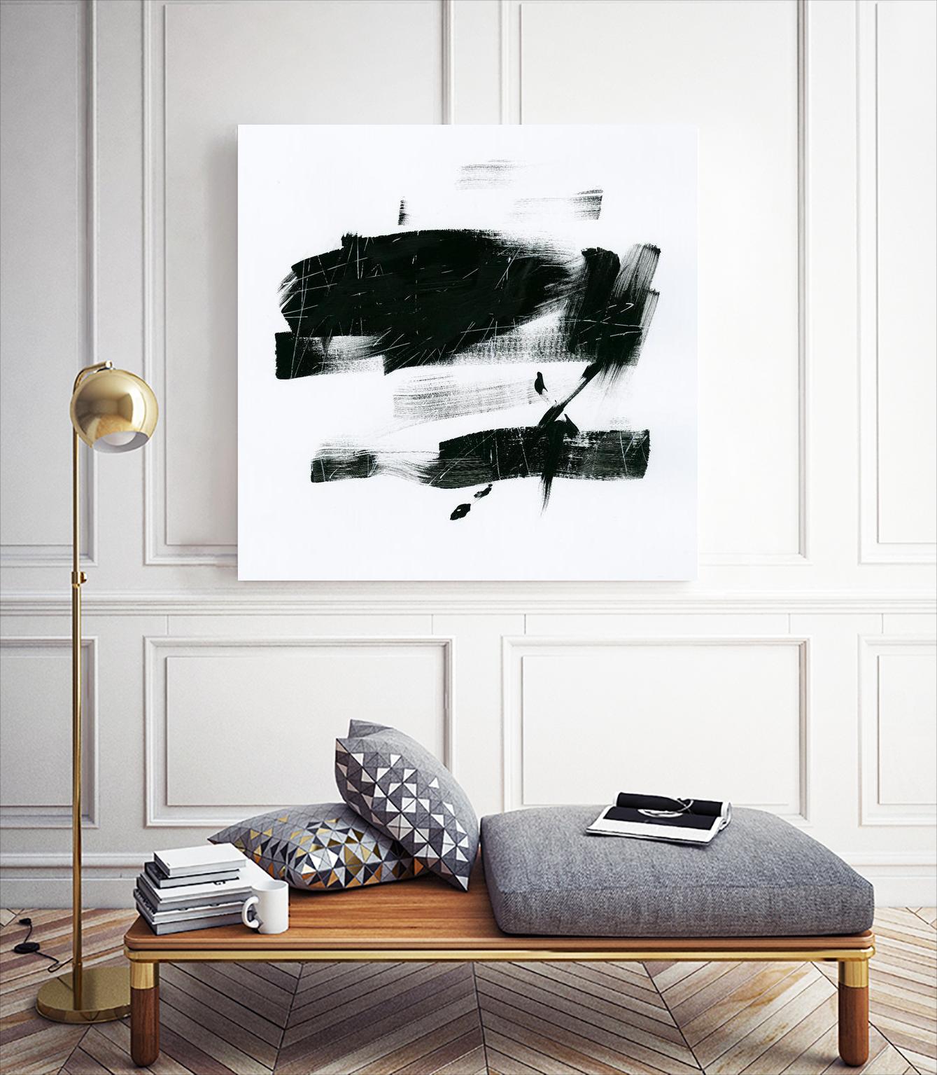 Gold and Black Elements 20 by Mike Schick on GIANT ART - black abstract