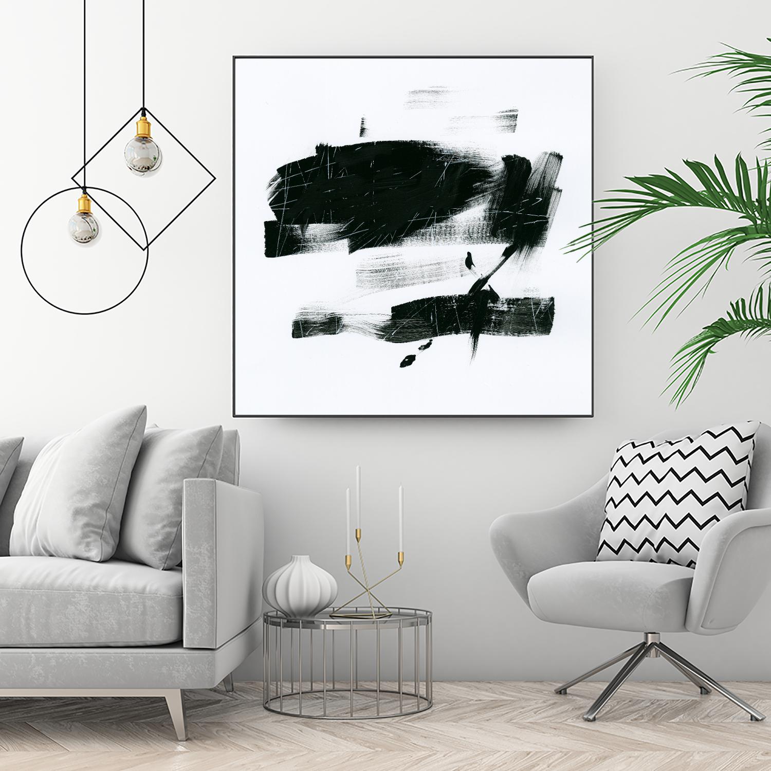 Gold and Black Elements 20 by Mike Schick on GIANT ART - black abstract