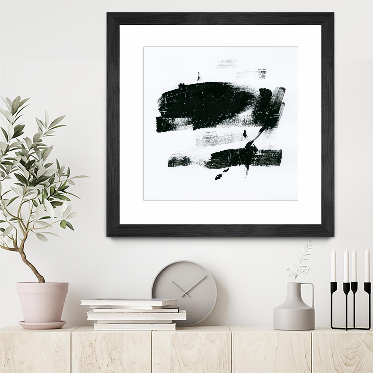 Gold and Black Elements 20 by Mike Schick on GIANT ART - black abstract