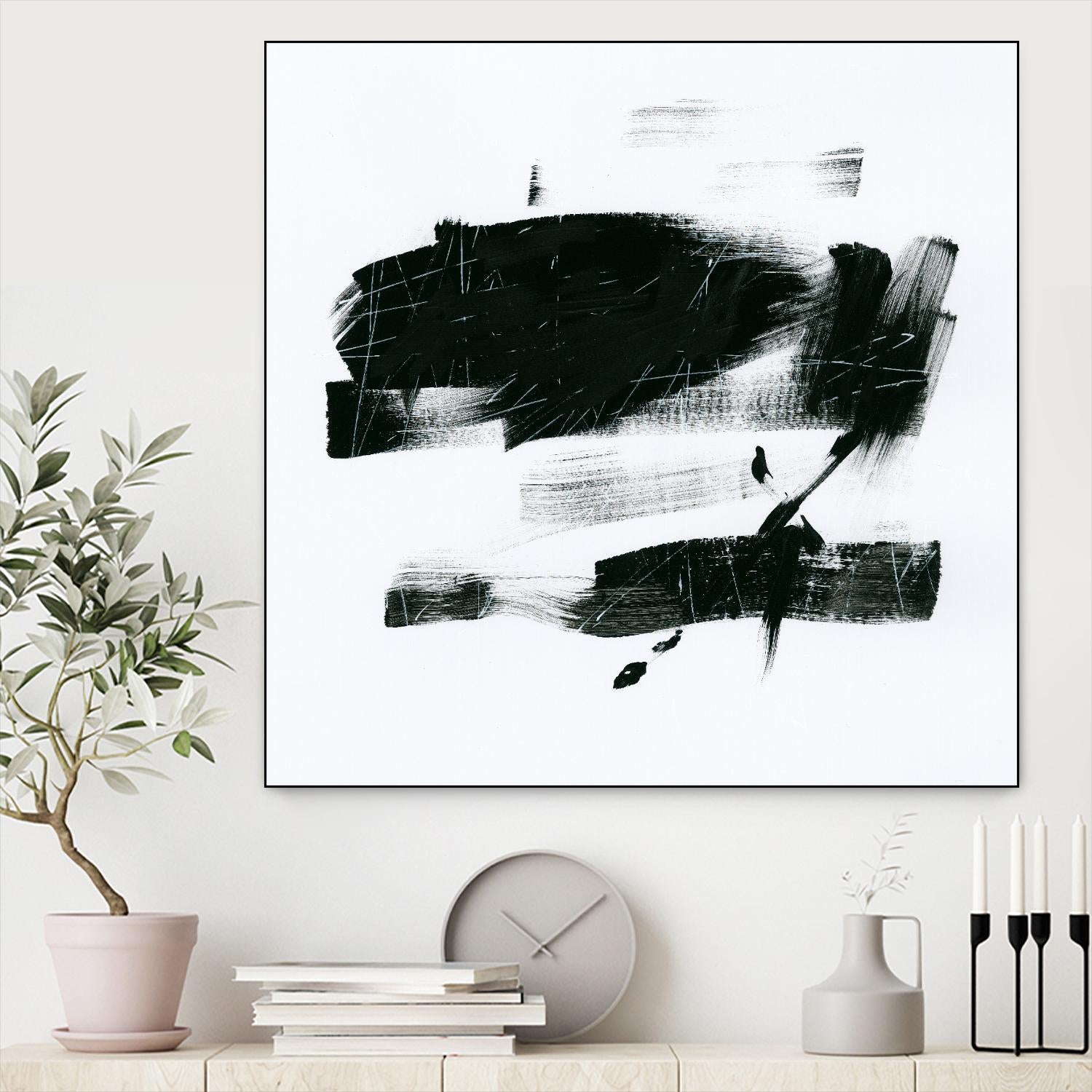 Gold and Black Elements 20 by Mike Schick on GIANT ART - black abstract