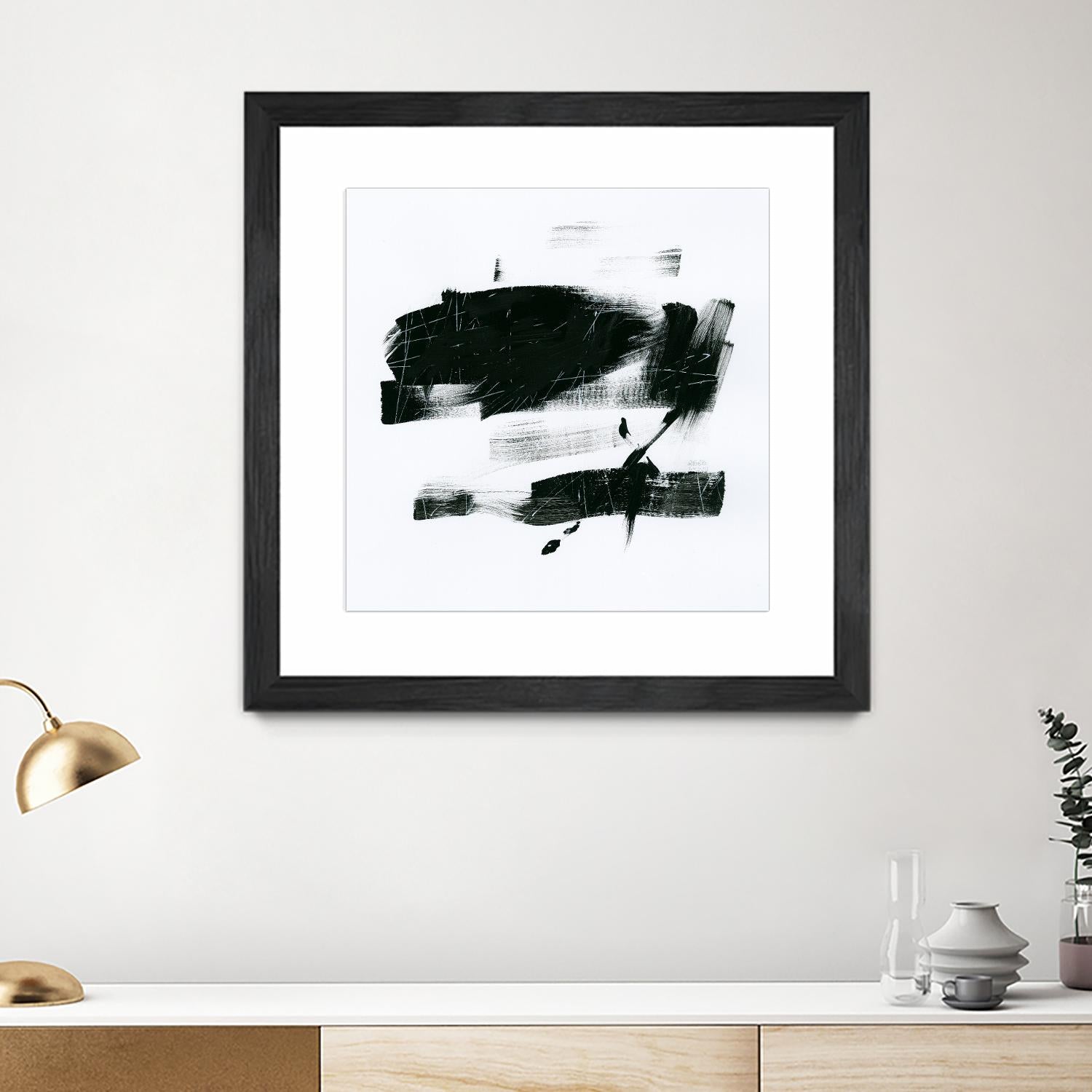 Gold and Black Elements 20 by Mike Schick on GIANT ART - black abstract