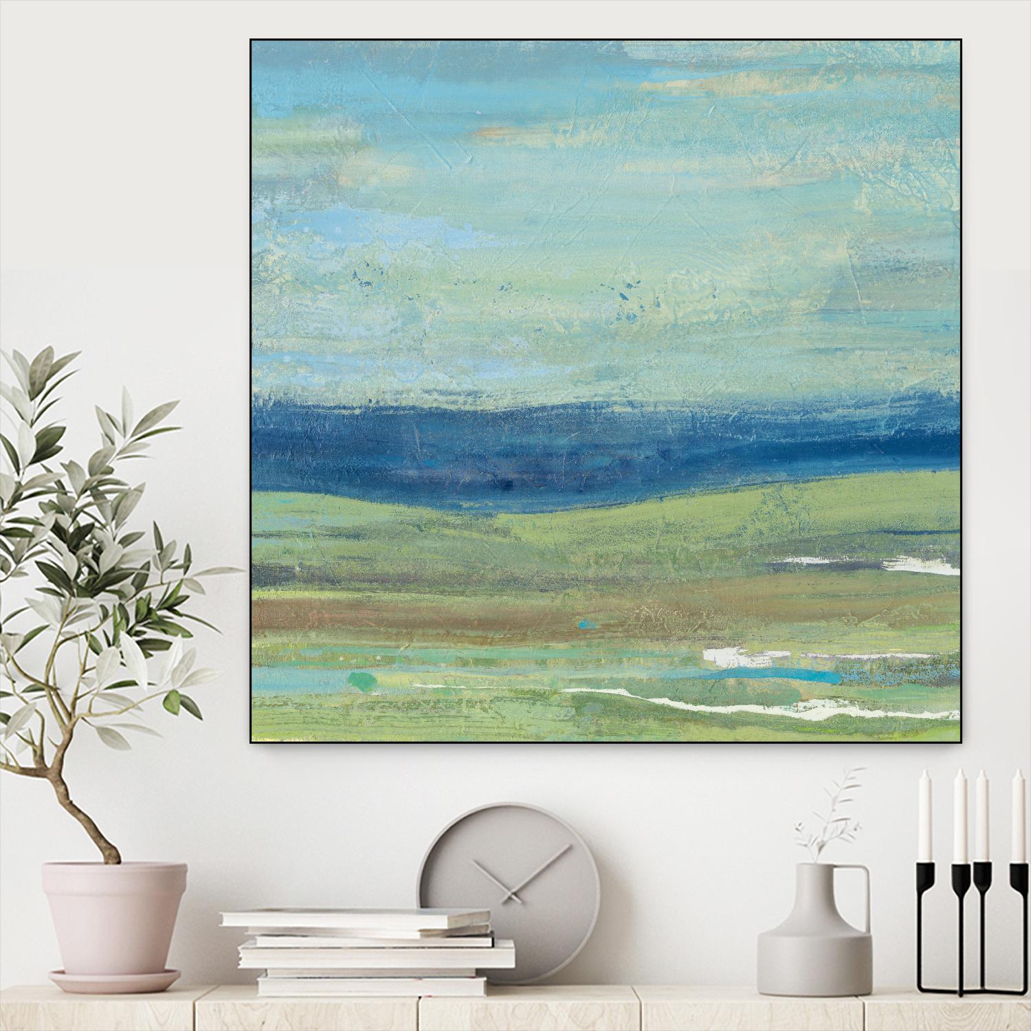 Azure Wave by Albena Hristova on GIANT ART - green sea scene