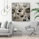 Morning Bloom Greige by Silvia Vassileva on GIANT ART - yellow floral