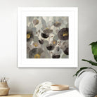 Morning Bloom Greige by Silvia Vassileva on GIANT ART - yellow floral