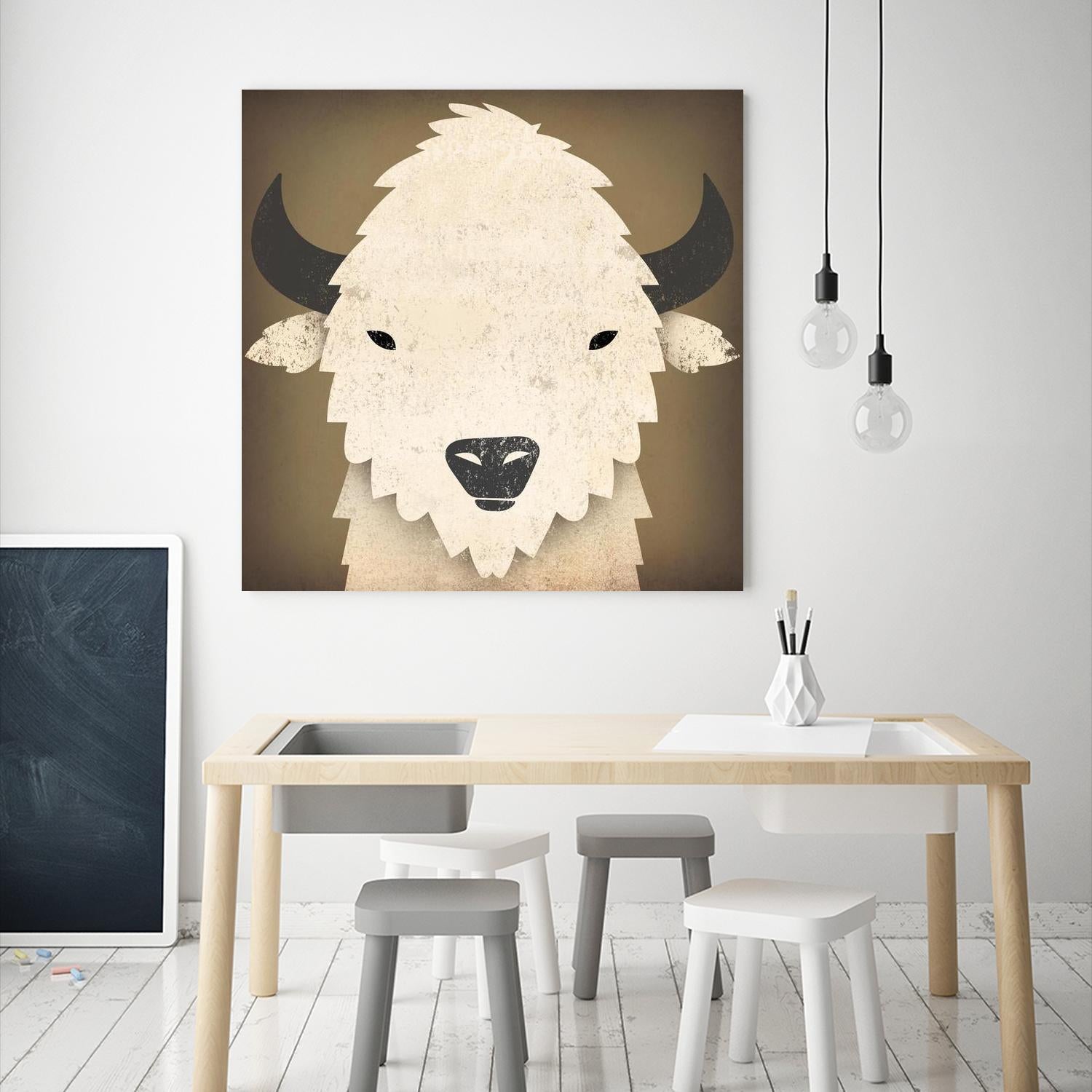 Buffalo I by Ryan Fowler on GIANT ART - beige animals