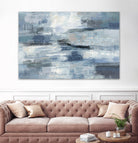 Clear Water Indigo and Gray by Silvia Vassileva on GIANT ART - white abstract