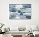 Clear Water Indigo and Gray by Silvia Vassileva on GIANT ART - white abstract