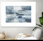 Clear Water Indigo and Gray by Silvia Vassileva on GIANT ART - white abstract