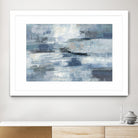 Clear Water Indigo and Gray by Silvia Vassileva on GIANT ART - white abstract