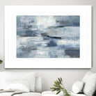 Clear Water Indigo and Gray by Silvia Vassileva on GIANT ART - white abstract