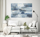 Clear Water Indigo and Gray by Silvia Vassileva on GIANT ART - white abstract