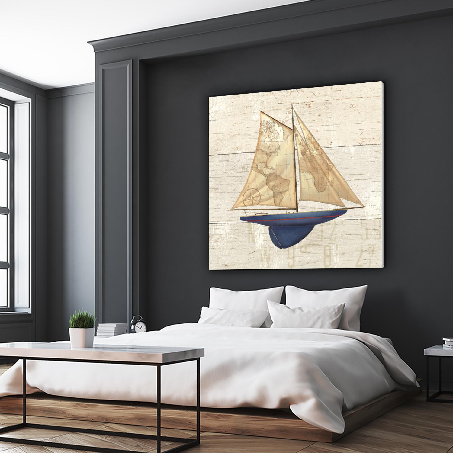 Nautique I by James Wiens on GIANT ART - beige nautical