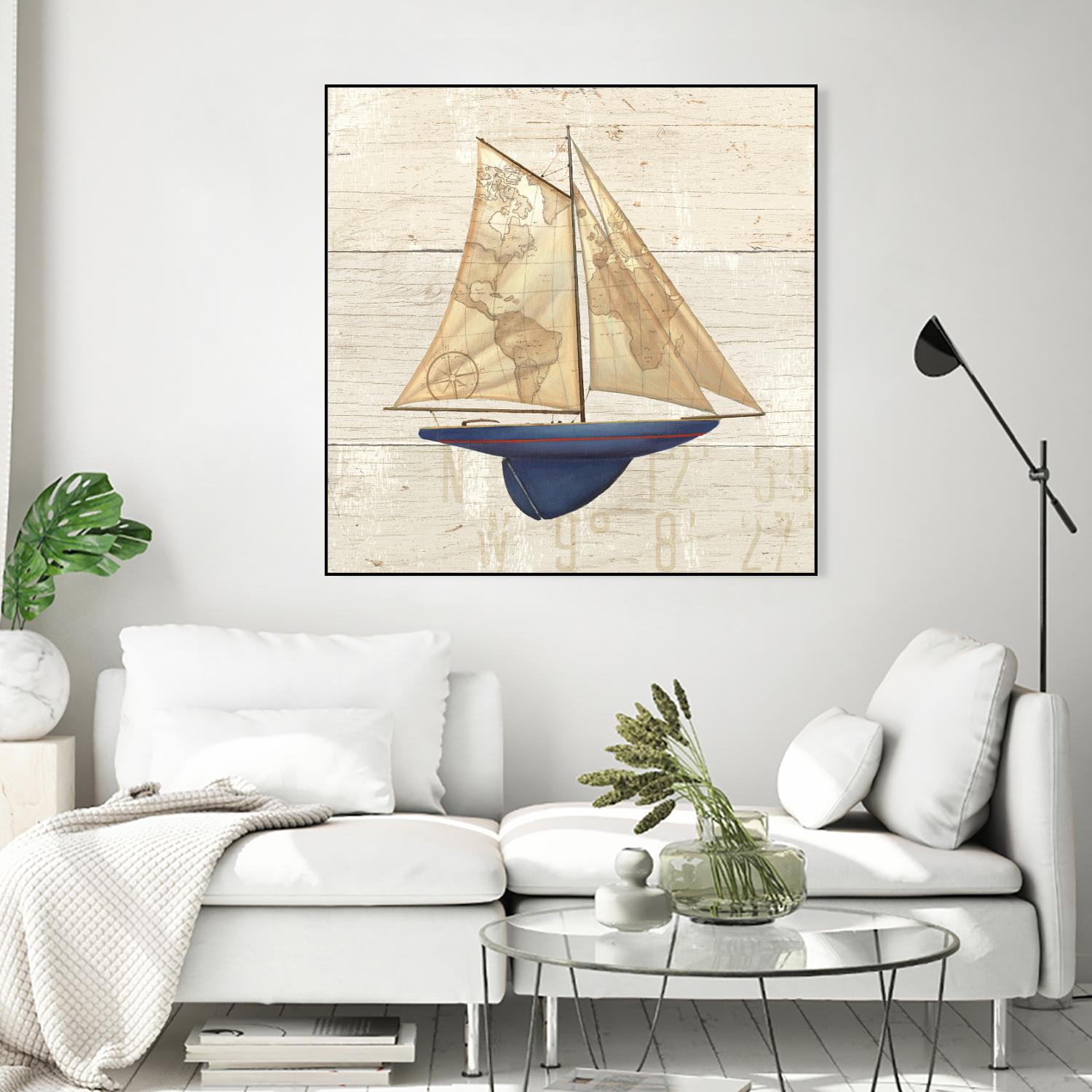 Nautique I by James Wiens on GIANT ART - beige nautical
