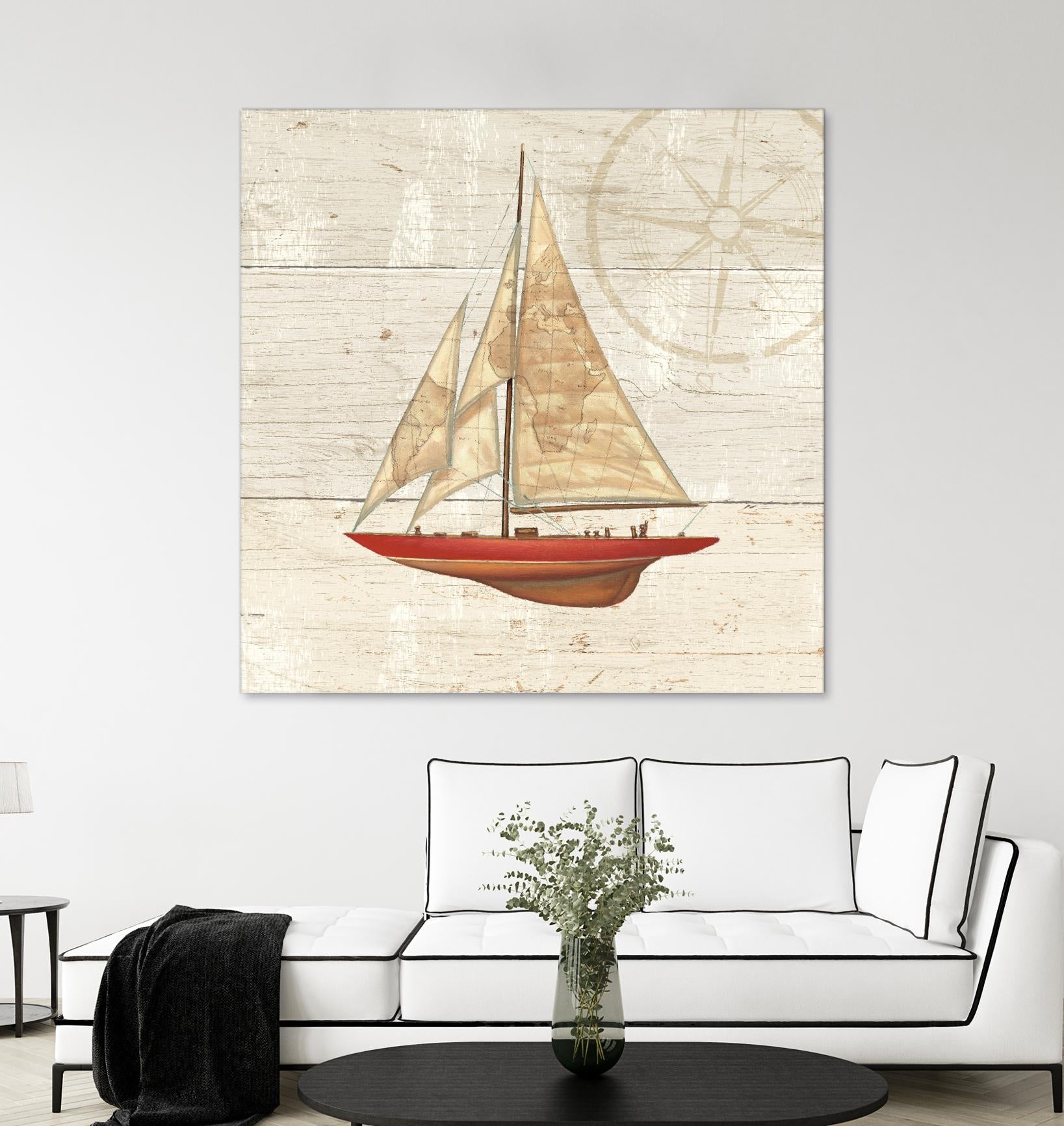 Nautique II by James Wiens on GIANT ART - beige nautical