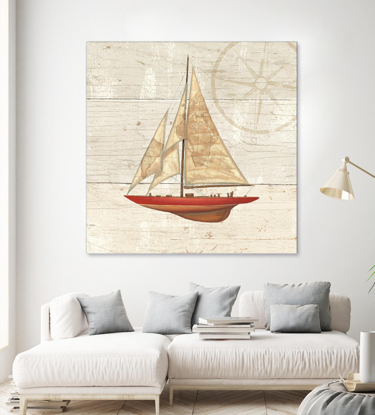 Nautique II by James Wiens on GIANT ART - beige nautical