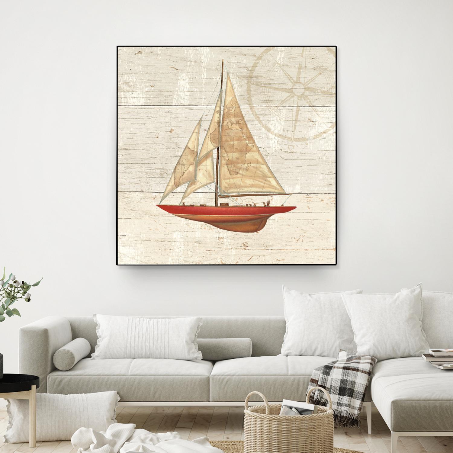 Nautique II by James Wiens on GIANT ART - beige nautical