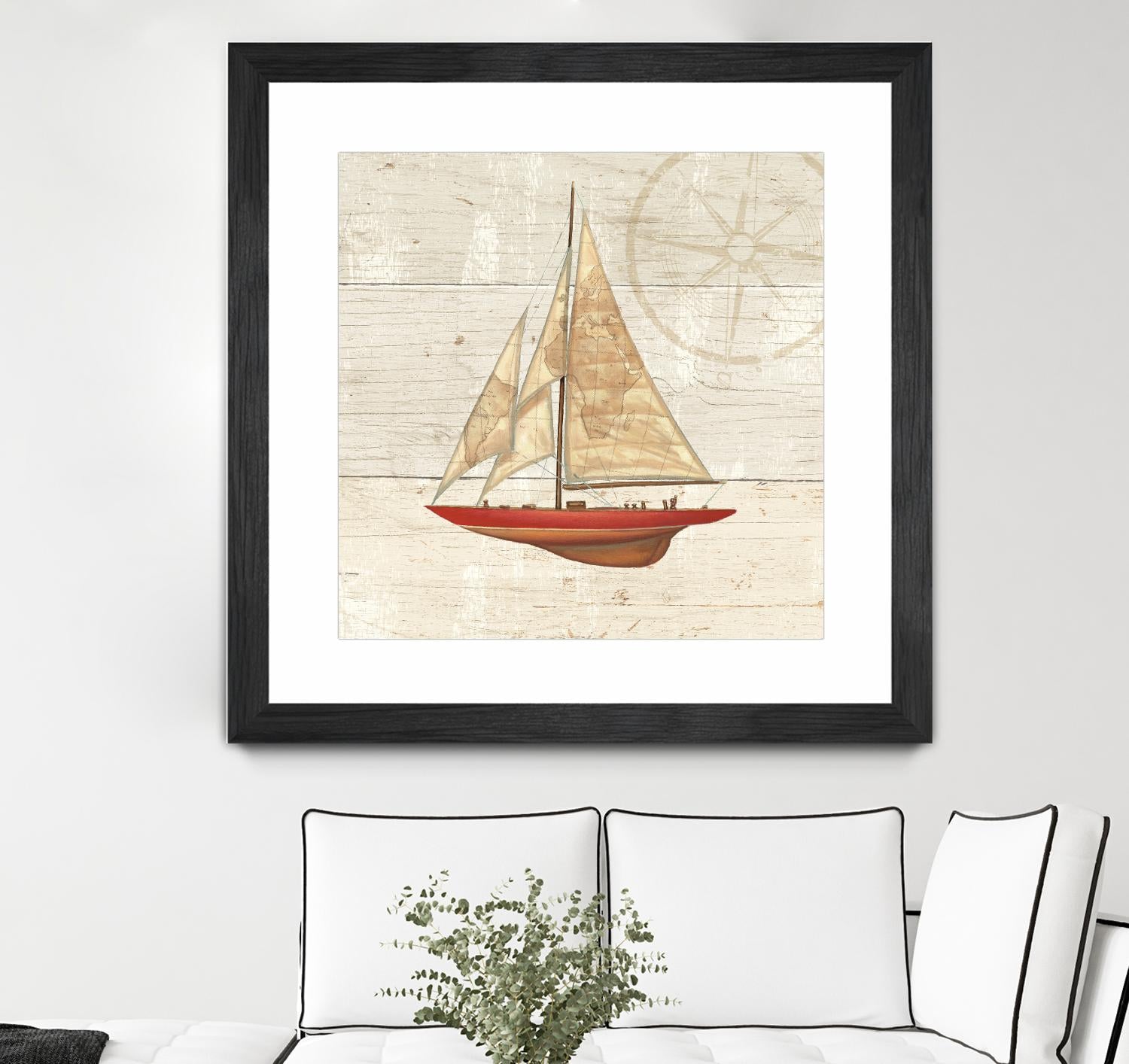 Nautique II by James Wiens on GIANT ART - beige nautical