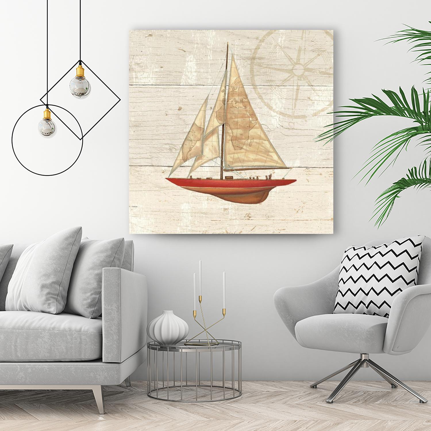 Nautique II by James Wiens on GIANT ART - beige costal canadien