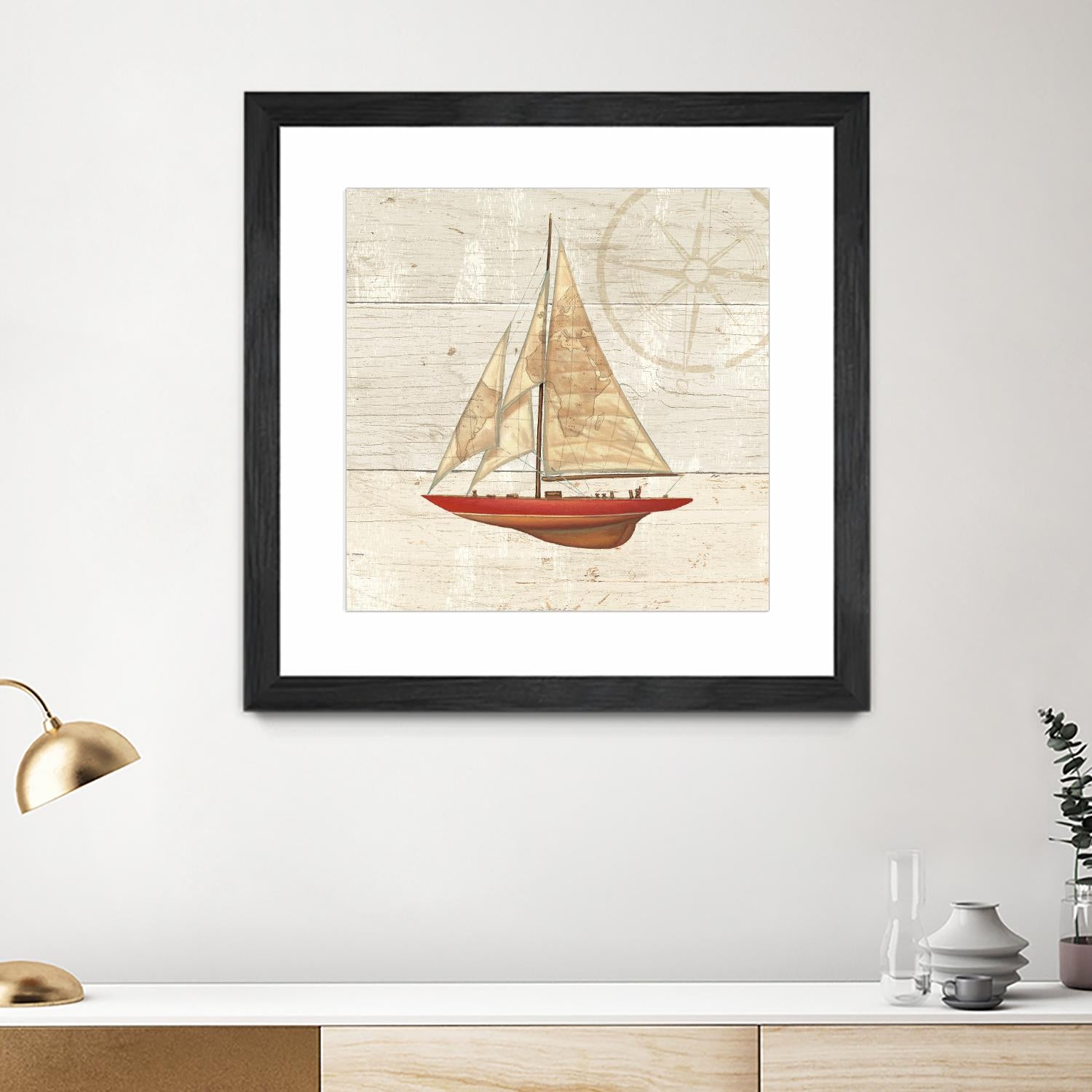 Nautique II by James Wiens on GIANT ART - beige nautical