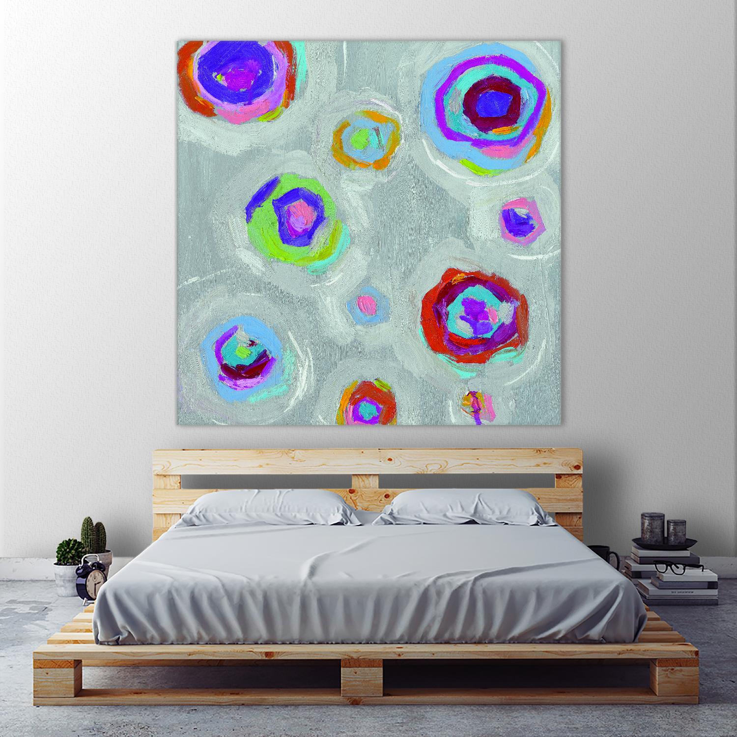 Frolic I Crop by Portfolio on GIANT ART - pink abstract