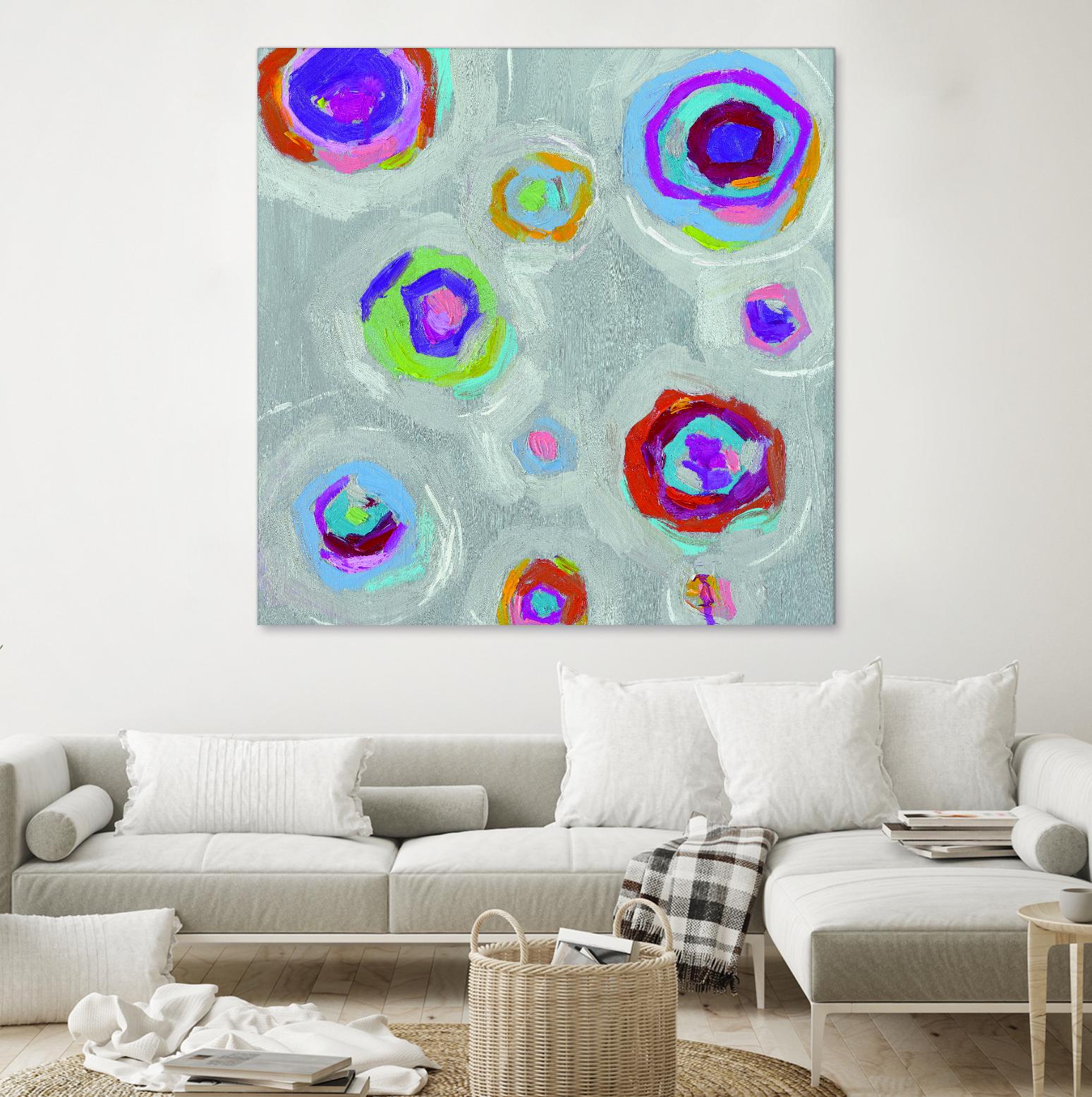 Frolic I Crop by Portfolio on GIANT ART - pink abstract