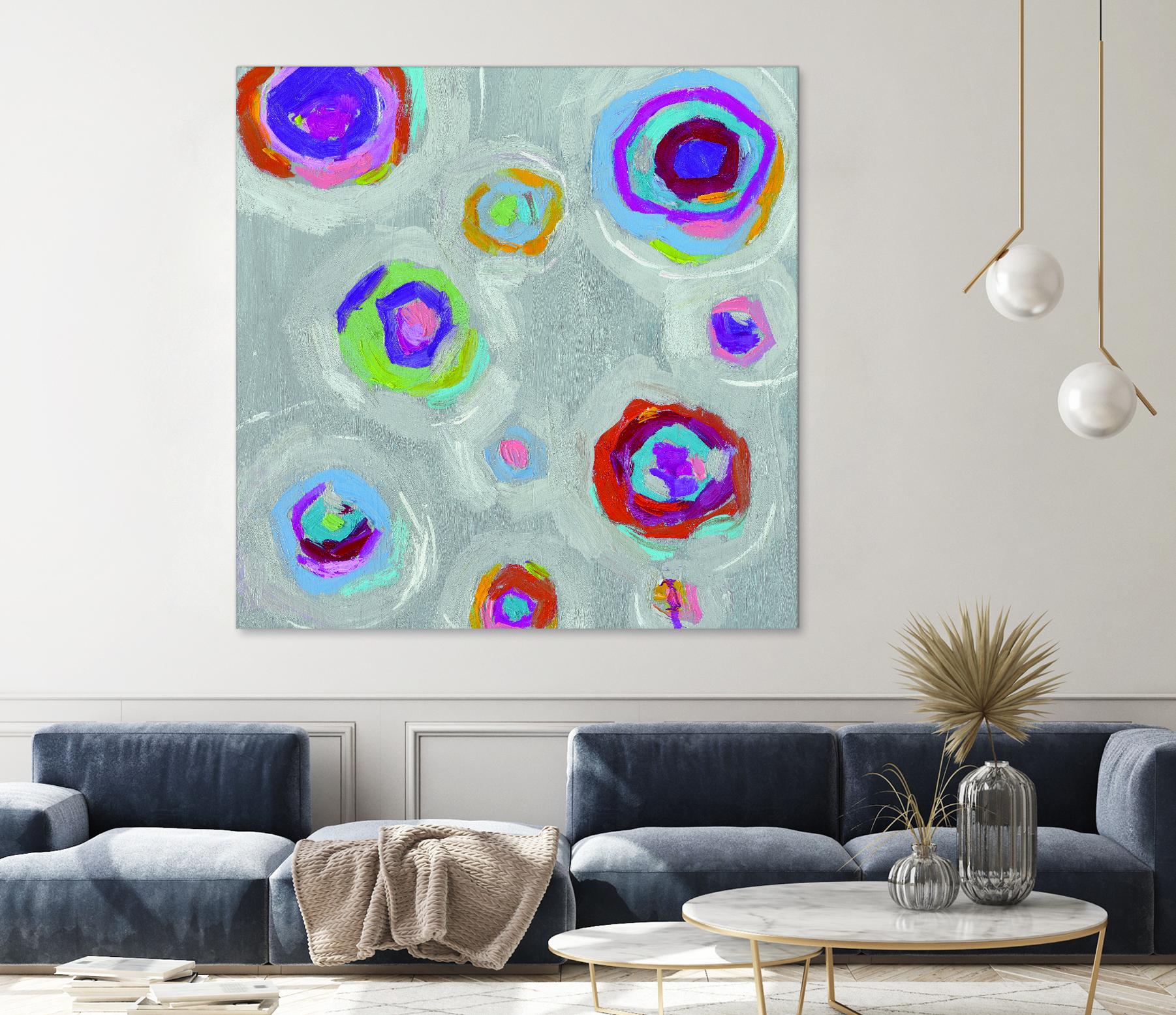 Frolic I Crop by Portfolio on GIANT ART - pink abstract
