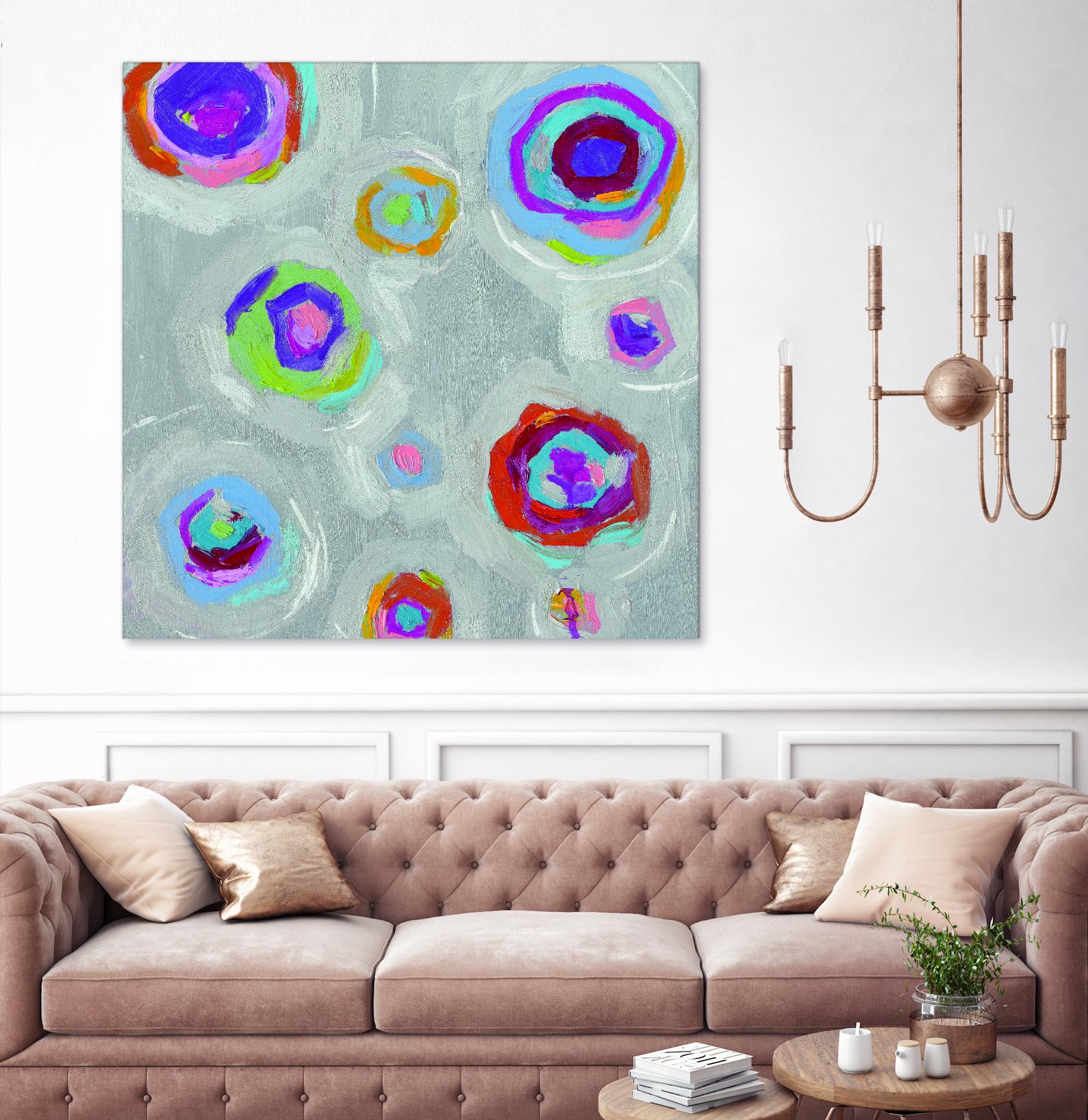 Frolic I Crop by Portfolio on GIANT ART - pink abstract