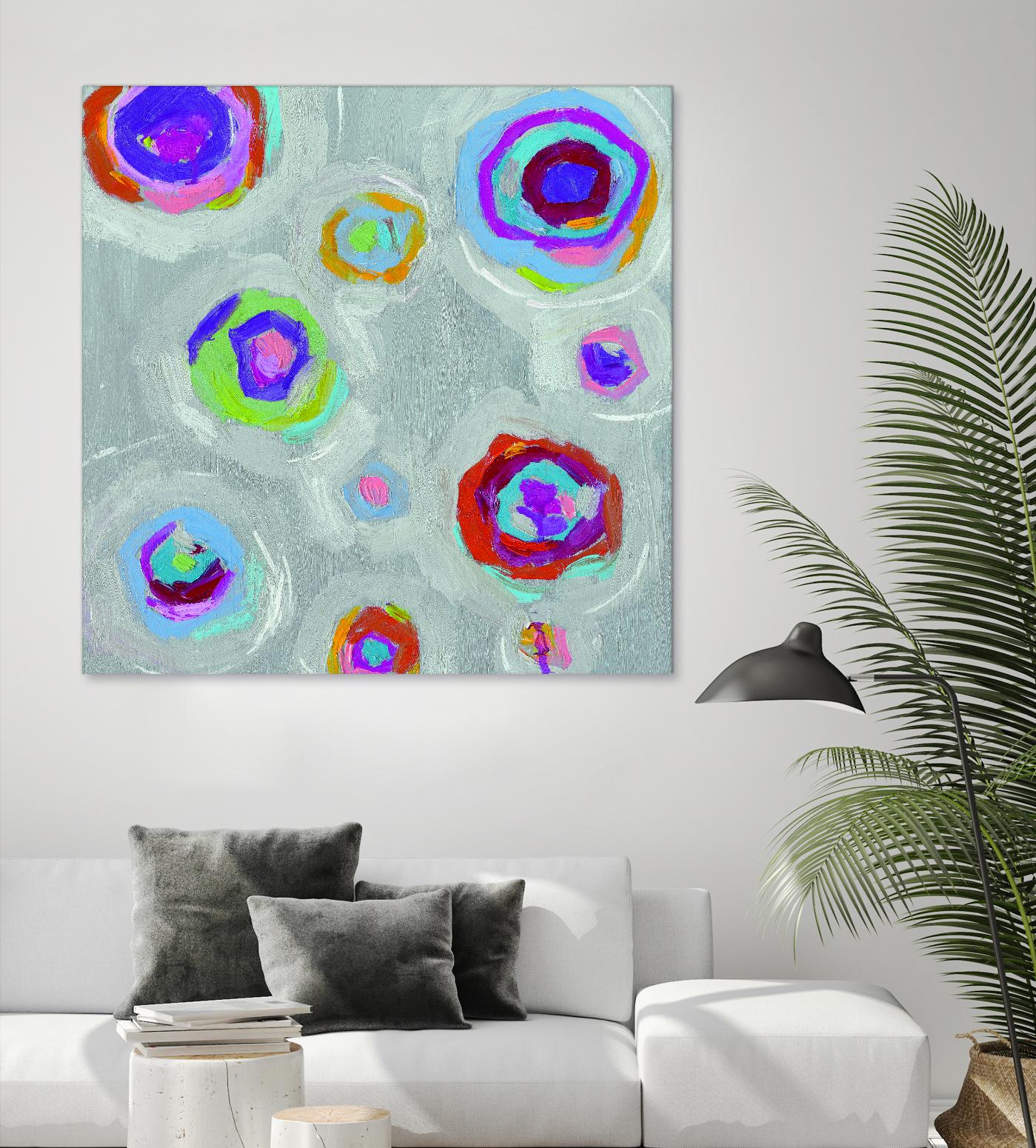 Frolic I Crop by Portfolio on GIANT ART - pink abstract